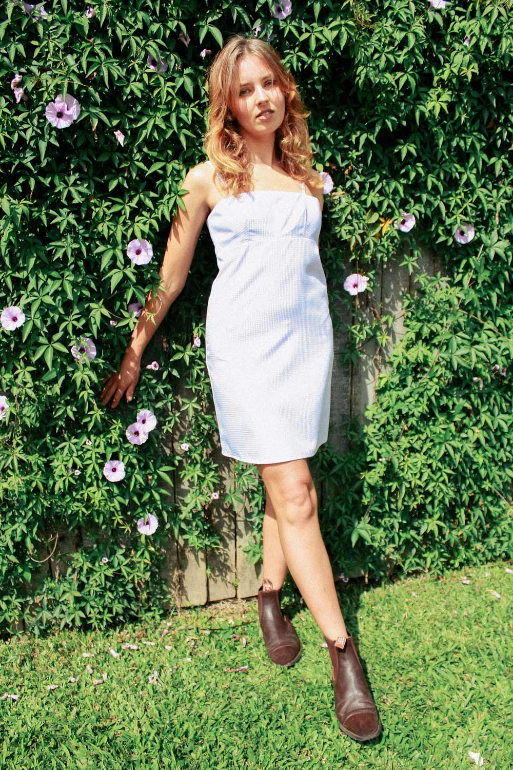 Lisette Dress (Sample) ~ Lilac Gingham
