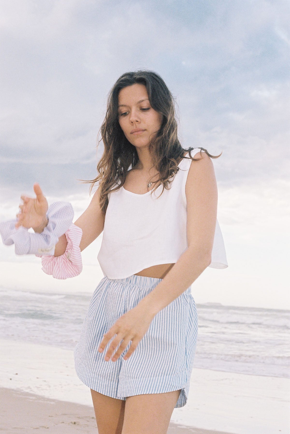 Seaside Linen Tank ~ Pure White